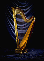 restored concert harp